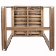 thumbnail image 4 of 2 Patio Dining Armchairs - Comfortable Back And Arm Support Strong Wood Structure Foam Seat Cushion Brown & Grey Easy Install Procedure Managed Efficiently Of 2 For Seating With Material Thick, 4 of 7