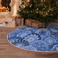 thumbnail image 5 of KLL Christmas Tree Skirt,Party Decorations Farmhouse for Christmas Decorations Holiday Party 48" -Blue Mandala Harmony, 5 of 6