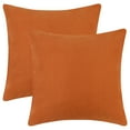 thumbnail image 2 of REGALWOVEN 1 Pair Solid Color Pillowcases with Hidden Zipper for Bed, Sofa, Chair and Couch Orange 18" x 18", 2 of 6