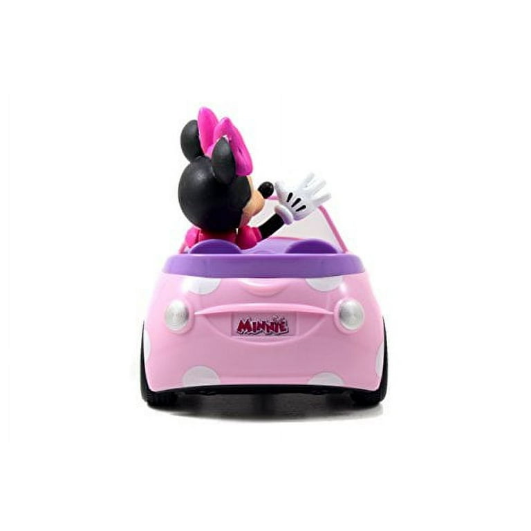 Disney Junior Minnie Mouse Roadster RC Car with Polka Dots, 27 MHz, Pink  with White Polka Dots, Standard (97161)