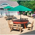 thumbnail image 2 of Best Redwood Corner Picnic Table, Super Deck-Shape:Round,Size:5ft., 2 of 4