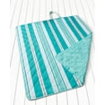 thumbnail image 1 of Martha Stewart Collection Auvent Matelassé à Rayures Converti Turquoise Combo, 1 of 2