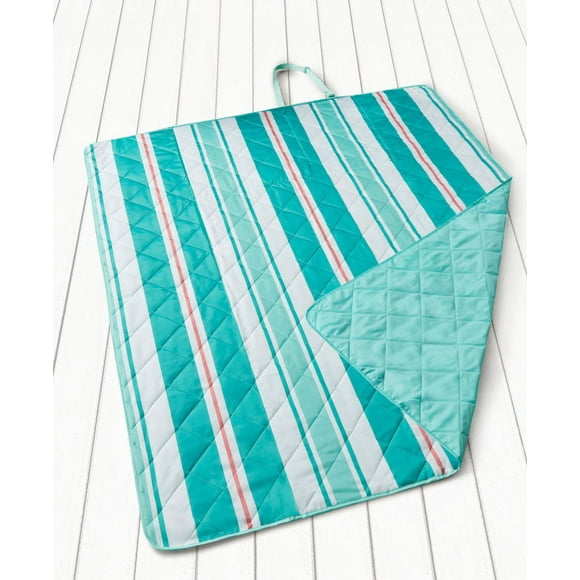 Martha Stewart Collection Quilted Awning Stripe Converti Turq Combo