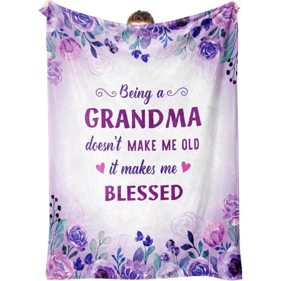 Grandma Gifts, Grandma Blanket, Grandma Gifts for Christmas, Grandma Birthday Gifts, Great Grandma Gifts, Best Grandma Throw Blanket 60" X 50"