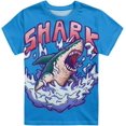 thumbnail image 1 of T-Shirt Respirant à Manches Courtes Tee Top Graphique Col Rond pour 3-16 Ans, 1 of 3