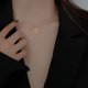thumbnail image 4 of Collar con colgante de doble corazón para mujer, gargantilla de Color dorado y plateado, cadena de boda, fiesta, amigos, regalo de joyería, 2023, 4 of 4