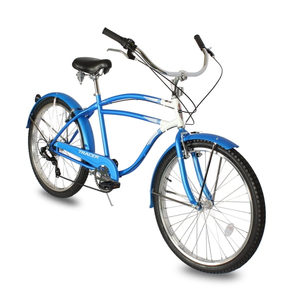 Tracer Nopa Beach Crusier Bike, 26" Wheel, 7-speed, V-brake, for Men,Blue