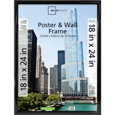 Mainstays 18x24 Trendsetter Poster and Picture Frame, Black