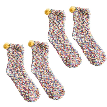 

Summer Savings Clearance 2022! SuoKom Winter Coral Fleece Cake Socks Towel Massage Bottom Tube Female Socks Home Floor Socks