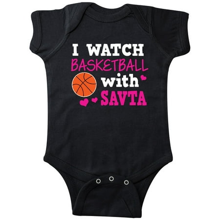 

Inktastic I Watch Basketball with Savta Gift Baby Girl Bodysuit