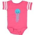 thumbnail image 3 of Inktastic Blue Jellyfish, Cute Jellyfish With Pink Ribbons Girls Baby Bodysuit, 3 of 5