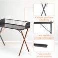 thumbnail image 4 of NiamVelo  Computer Desk  39  inch Office Desk,  Modern Simple Desk with with a Baffle to Keep Items from Slipping, Writing Desk Gaming Desk Work Desk for Home Office, Study （Black）, 4 of 7