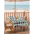 thumbnail image 2 of Outdoor Tablecloth with Umbrella Hole for Patio/Picnic/Party/Camping, Green Eucalyptus Leaves Waterproof Table Cloth Rectangle Table Cover Washable, Daisy Floral (60"x 102"), 2 of 8