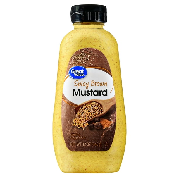 Great Value Spicy Brown Mustard, 12 oz Squeeze Bottle