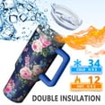 thumbnail image 5 of OBREWU Pioneer Flower Tumbler with Handle and Lid,Pioneer Flower 40oz Double Wall Vacuum Insulated Tumbler,Cups Gift for Women and Men, 5 of 7