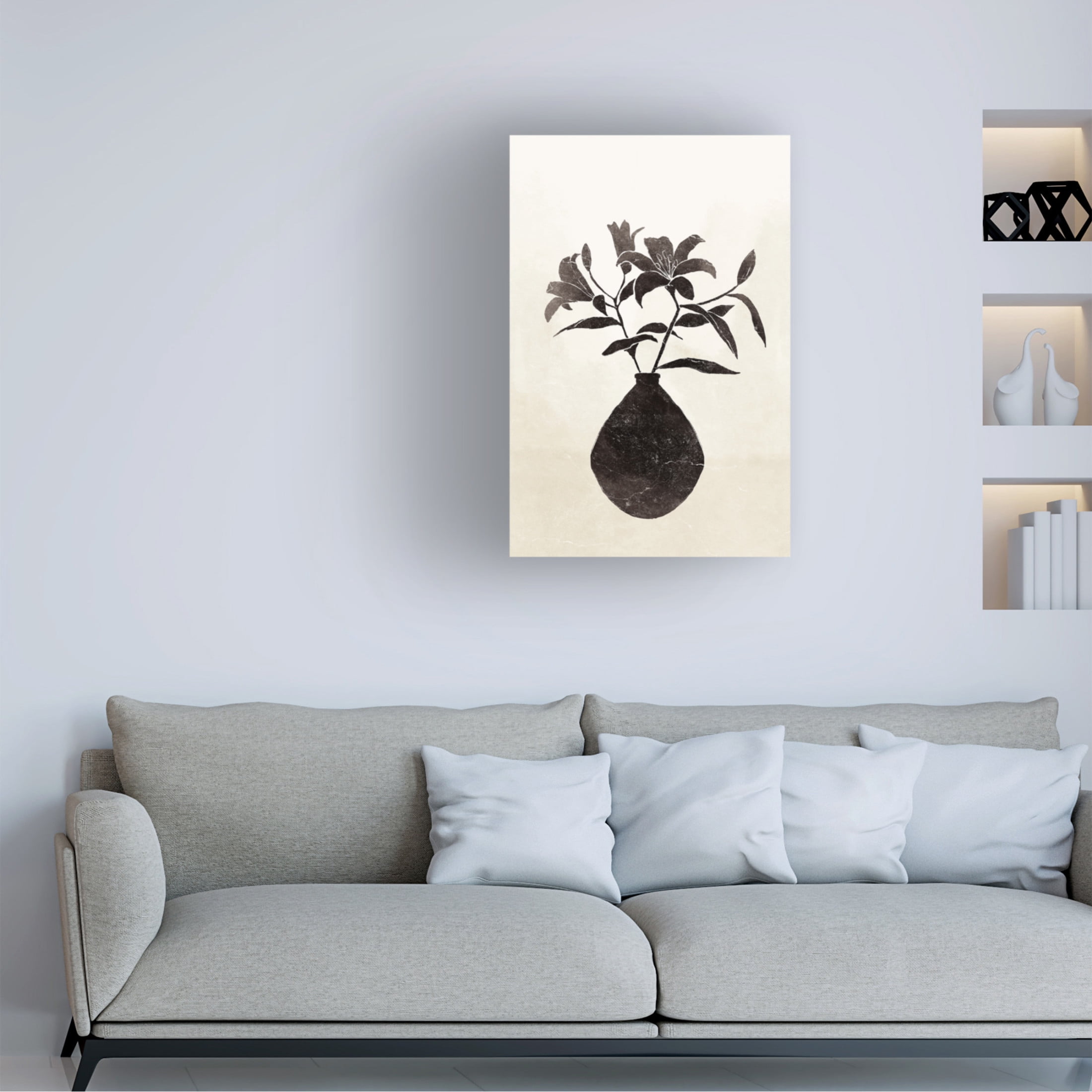 Canvas Wall Art - Yuyu Pont 'Flores II' Wall Art for Living Room, Bedroom, or Office Décor by Trademark Fine Art - 16 x 24 Inches