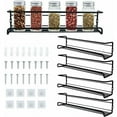 thumbnail image 1 of Multipurpose Storage Spice Rack Organizer, Heavy-Duty For Daily Use In Home Or Commercial Spaces, Set Of 4, Rustproof Material, Easy Installation With Adhesive Or Screws, 1 of 5