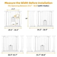 thumbnail image 2 of Vomeast Extra Wide Metal Baby Safe Gate with Pet Door for Stairway and Hallway,for Baby Toddler Children Age Group 6 to 24 Months(White), 2 of 10