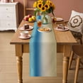 thumbnail image 2 of Blue Beige Ombre Table Runner 90 Inches, Modern Gradient Abstract Art Bed Runner Dresser Scarves Tabletop for Indoor Outdoor Parties/Ceremony/Banquet, 13" x 90", 2 of 9
