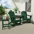 thumbnail image 4 of Polytrends  Laguna 3-Piece Poly Adirondack Rocking Chairs and Side Table Set Dark Green, 4 of 5