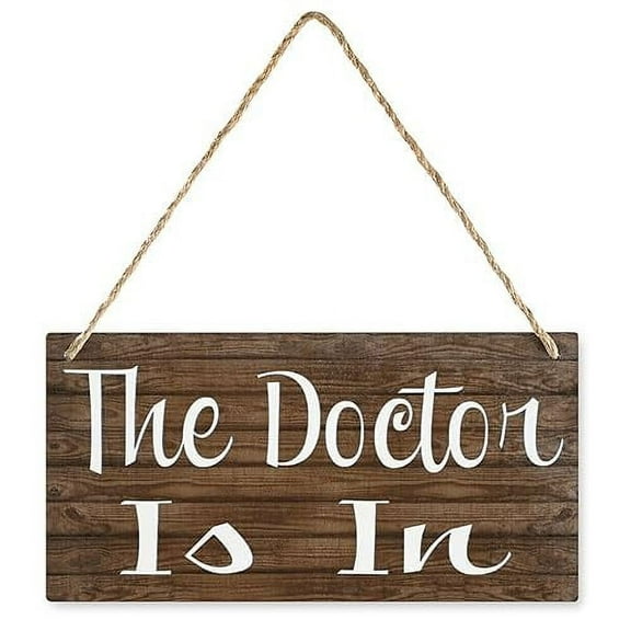 Novelty Wood Decor Sign The Doctor Is In Wood Sign Retro Wooden Public Decorative Hanging Sign For Home Door Fence Vintage Wall Plaques Decoration 8x12 Inch