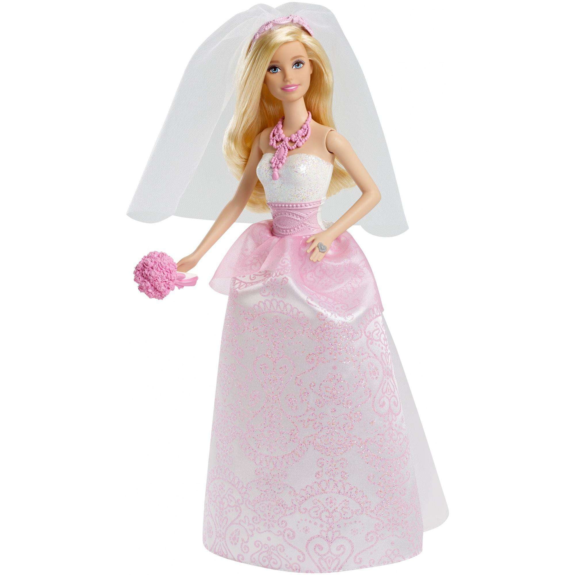 White Fashion Doll Wedding Dress For 11.5" Doll Outfits & Veil Doll Accessories 
