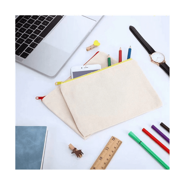 Small canvas zipper pouch sale