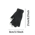 thumbnail image 3 of Tittly Winter Gloves Gloves for Women Knitted Cold Proof Plush Thickened Christmas Gloves Cotton Gloves Warm Gloves Black A, 3 of 4