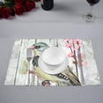 thumbnail image 2 of MKHERT Vintage Bird with Flowers On Wooden Design Placemats Table Mats for Dining Room Kitchen Table Decoration 12x18 inch,Set of 4, 2 of 4