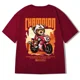 thumbnail image 5 of Nueva camiseta con estampado de oso de motocicleta para hombre, camiseta holgada de algodón de manga corta, camiseta informal de verano de hip hop Y2K para hombre, 5 of 5