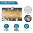 thumbnail image 6 of Yellow Flower Placemats Set of 6, Japanese Style Floral Leaf Textured Placemats for Dining Table, Place Mats for Kitchen Tabletop, Waterproof Wipeable Dining Table Mats Set, 6 of 9