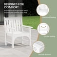 thumbnail image 6 of WestinTrends Malibu 5-Piece HDPE Outdoor Patio Chair and Round Table Dining Set, White, 6 of 15