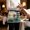 Aqua, Teal, variant on Window View Waitress Apron with 3 Pockets, Fall Sunrise Fallen Leaves Old Oak Tree Server Aprons Waterproof Kitchen Restaurant Half Waist Apron for Men Women