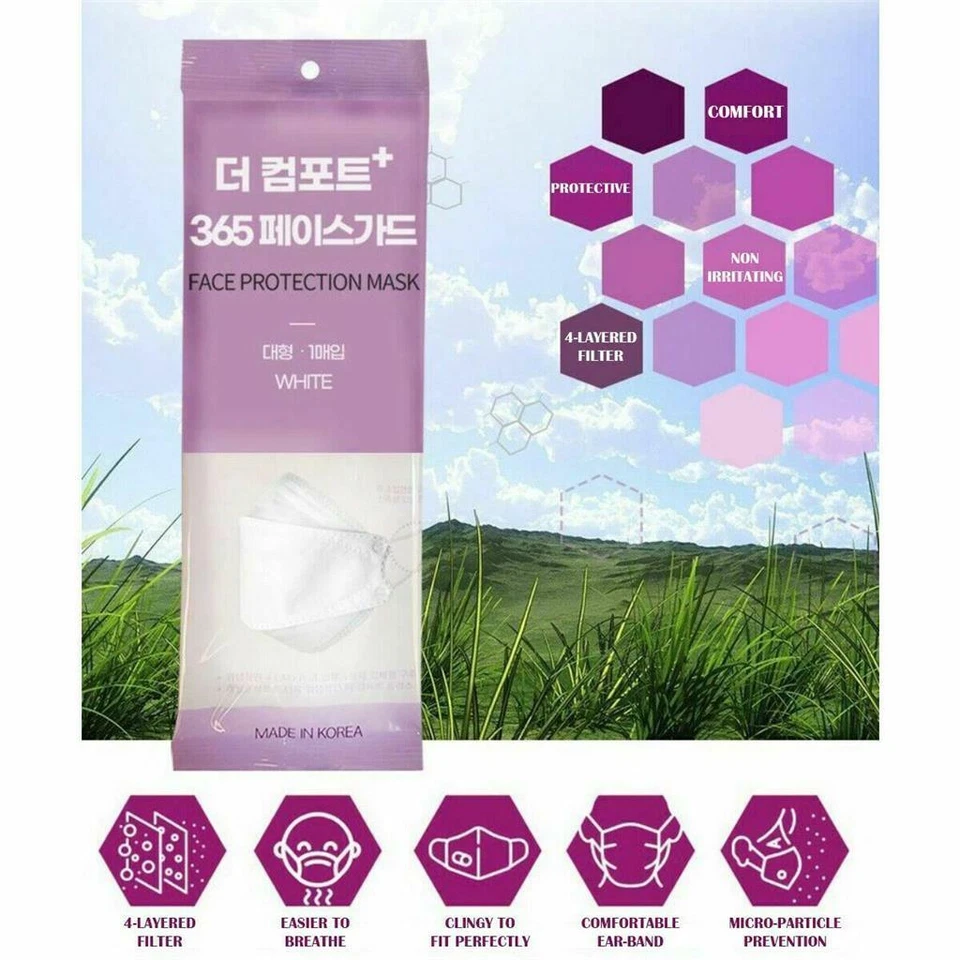 CIRCLE- [Made In Korea] Protective Disposable Face Mask (White) (4 Layer) (10 Pack)