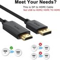 thumbnail image 3 of Cable DisplayPort a HDMI de 1,8 m, 20 unidades, cable UV chapado en oro, 3 of 9