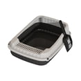thumbnail image 4 of Caja de arena de gato de gato abierta para el baño para animales pequeños gatos pequeños medianos grandes negro, 4 of 8