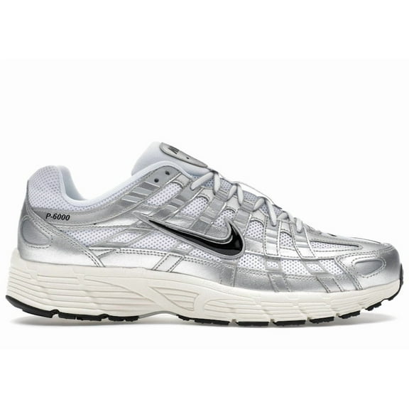 Nike Men's P-6000 White Metallic Silver Flat Silver Black Shoes, from StockX