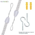 thumbnail image 3 of BadPiggies 2Pcs Curtain Rope Tiebacks, Decorative Handmade Drapery Rope Holdbacks with 2 Metal Screw Hooks (White), 3 of 7