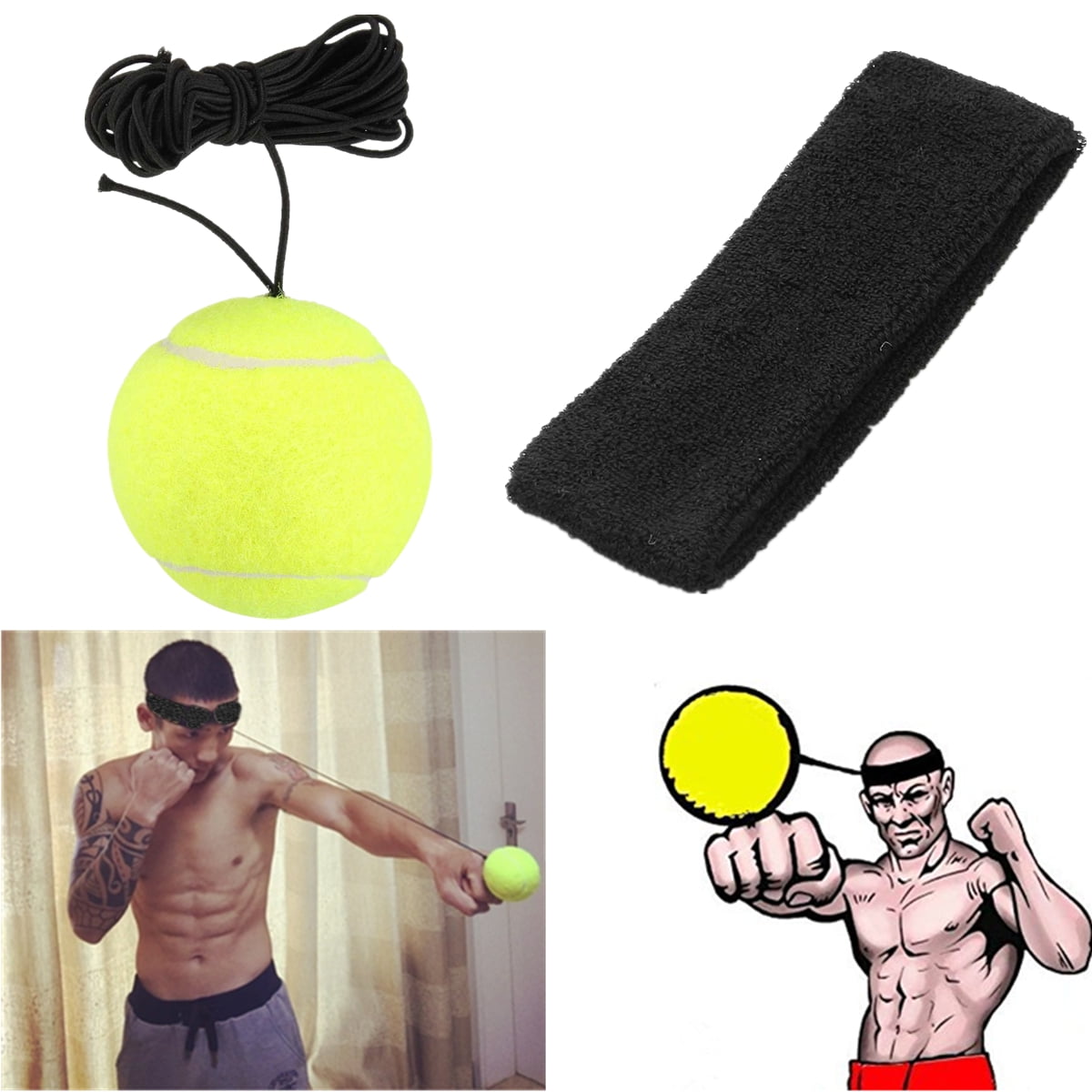 Fight Ball With Head Band For Reflex Speed (MMA) Training Boxing Punch Exercise