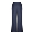 thumbnail image 6 of Tawop Womens Pants Petite Elastic Pants for Women Women's Dress Pants with Pockets Business Casual Pants Strechy Utility Straight Slacks Female Office Pull on Trousers, 6 of 8