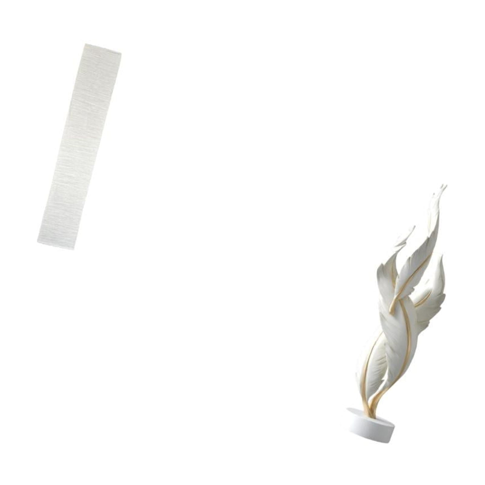 Floor Lamp Shade Feather Sculpture Decorative Figurine Resin Material Design for Living Room Office Decor