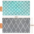 thumbnail image 2 of OPUX Anti Fatigue Kitchen Floor Mat, Reversible Cushioned Memory Foam Kitchen Rug Pad, Waterproof Non-Slip Padded Comfort Standing Mat Office Laundry Home, 32x17 (Geometric Teal Gray), 2 of 7