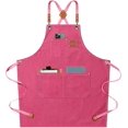 thumbnail image 1 of Delantal de lona Apron AFUN Chef para hombre y mujer (rosa), talla M-XXL, 1 of 7