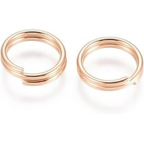 10Pcs Rose Gold 304 Stainless Steel Split Rings Double Loops Jump Rings Closed Jump Rings Round Split Jump Rings for DIY Necklaces Bracelets Jewelry Making Craft Accessories 10x2mm for DIY