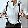 thumbnail image 3 of Men Suspender Adjustable Sturdy Construction Elastic Fiber Anti-fade Unisex Solid Suspender For Wedding, 3 of 4