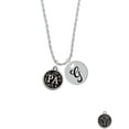 thumbnail image 2 of Delight Jewelry Silvertone Medical Assistant Caduceus Seal - PA Silvertone Script Initial Disc - G - Charm Necklace, 20"+3", 2 of 4
