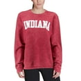 thumbnail image 3 of Women's Pressbox Crimson Indiana Hoosiers Comfy Cord Vintage Wash Basic Arch Pullover Sweatshirt, 3 of 3