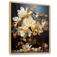 thumbnail image 2 of Designart "Majestic Gold Magnolia Blooms III" Magnolias Floater Framed Wall Art Prints, 2 of 5