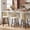 Beige-PU Leather, variant on DRLOVELY Set of 4 Swivel Bar Stools, PU Leather 24.5" Counter Height Chairs with Back, Industrial Metal Footrest for Kitchen Island, Green