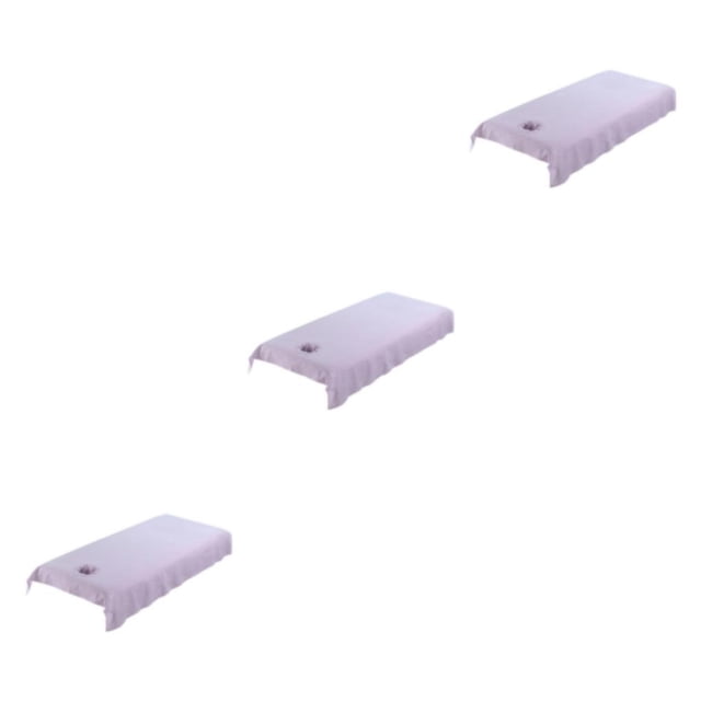 Thinsony Housse de Table de Massage Réutilisable Lavable en Coton Violet 80cm 3ensemble
